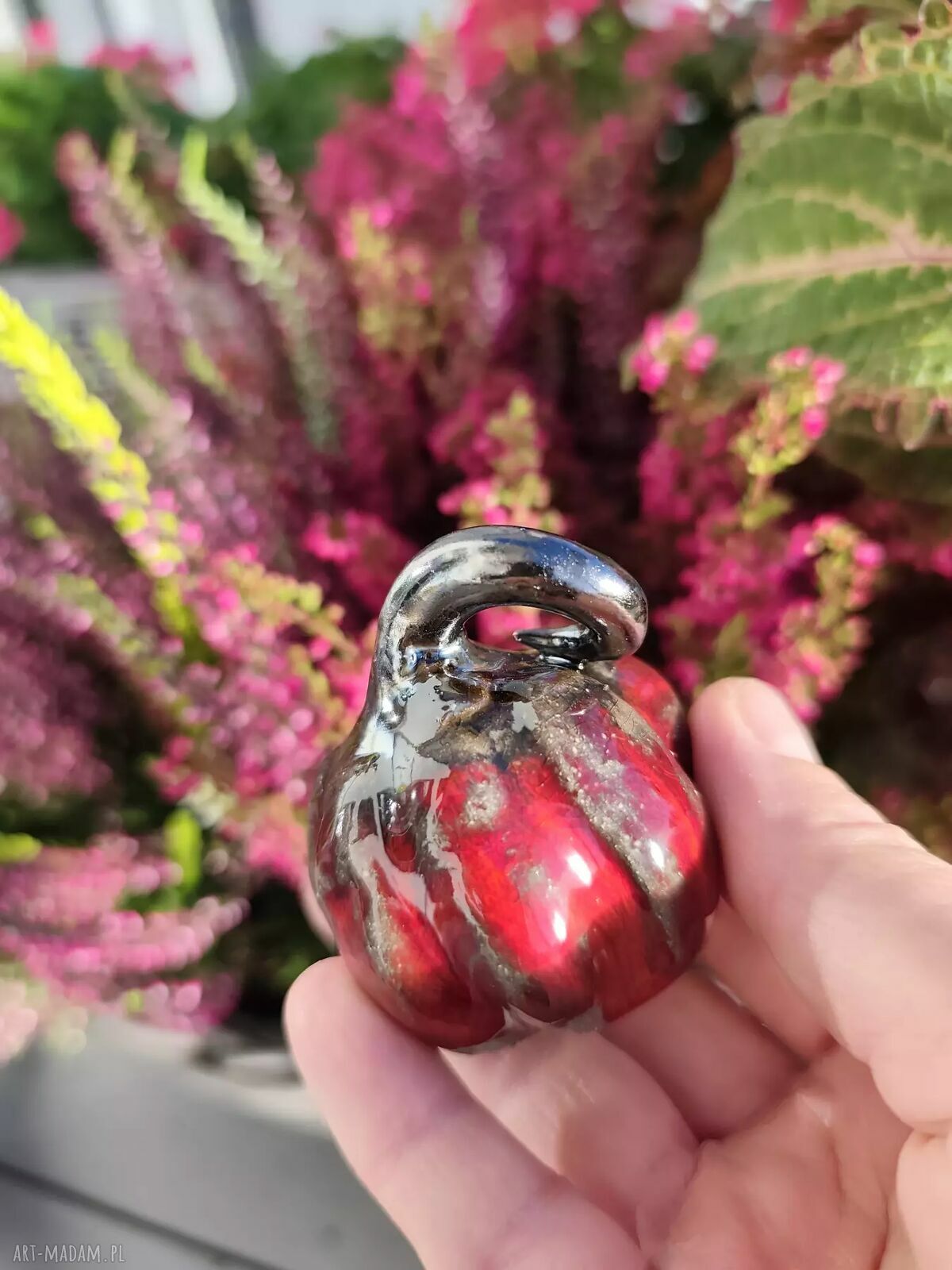 Ceramiczna dynia handmade - jesienna ozdoba do domu
