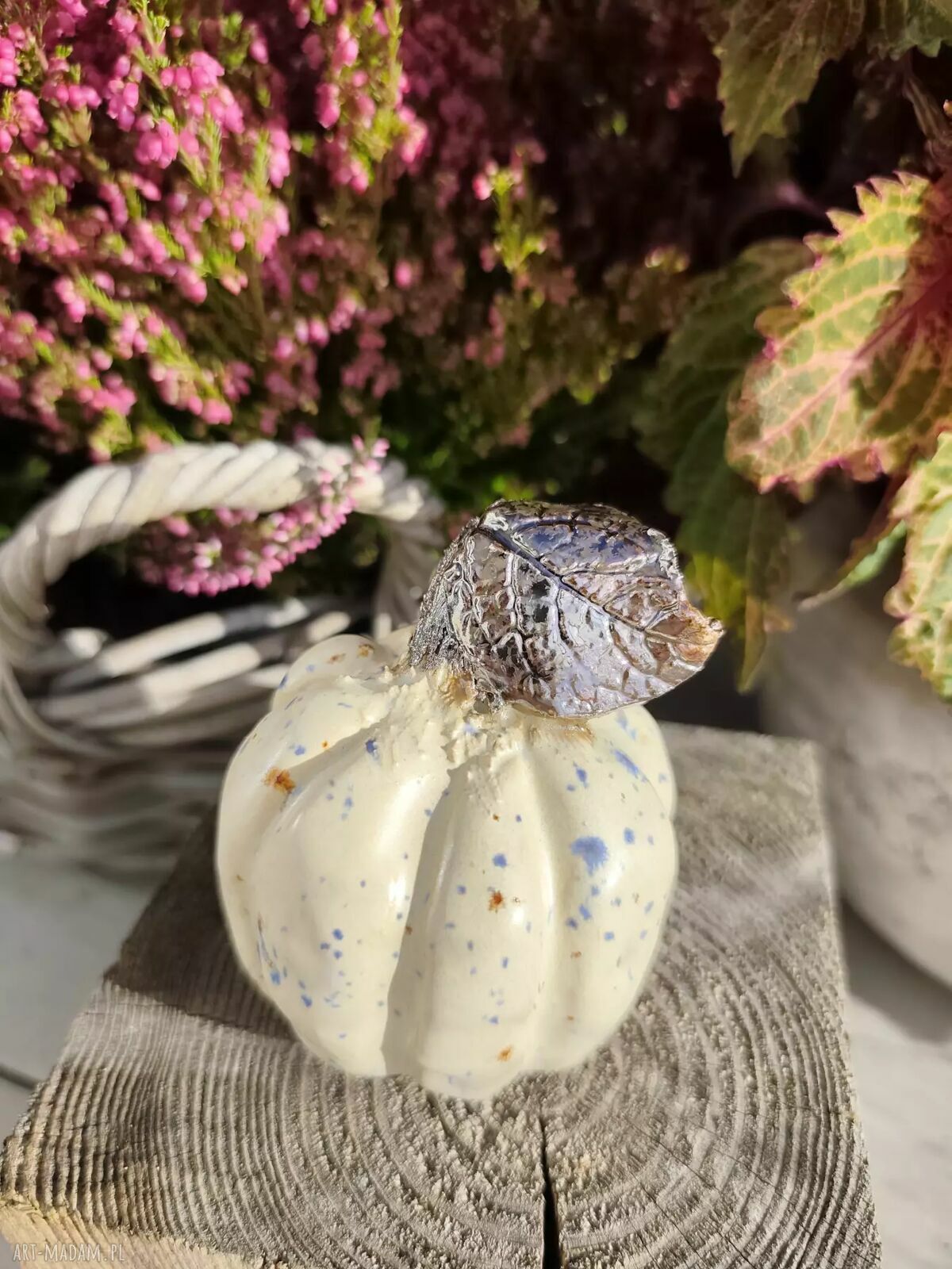 Ceramiczna dynia handmade - jesienna ozdoba