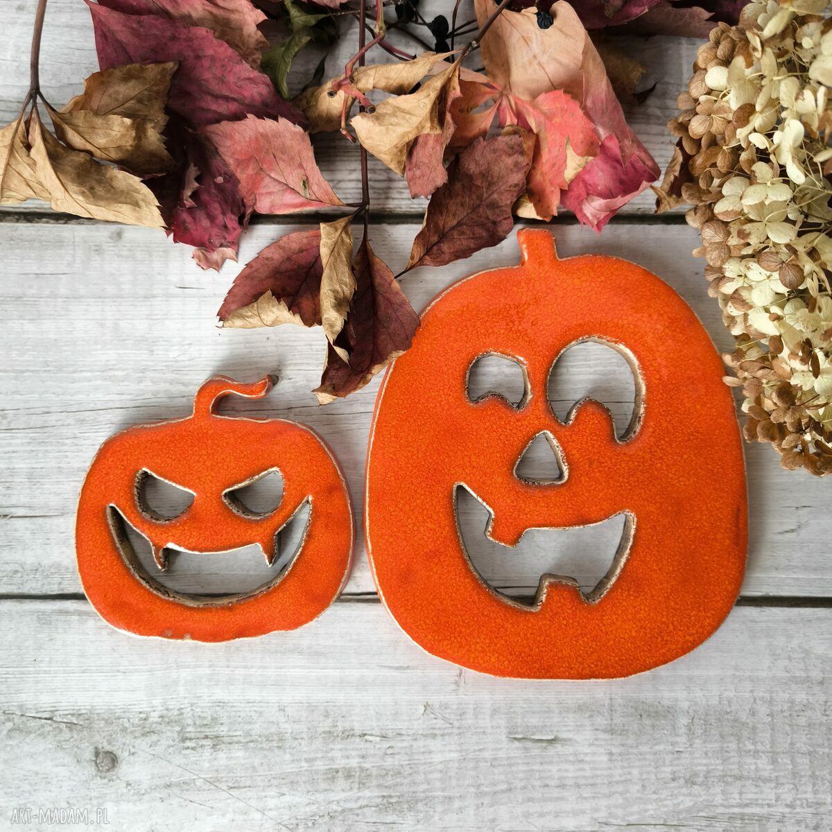 Ręcznie wykonana dynia na Halloween z ceramiki BADURA