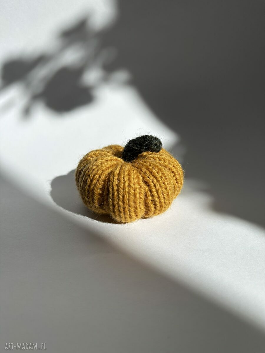 Dynia ozdobna handmade na drutach, rozmiar S - pomarańczowa 1 szt