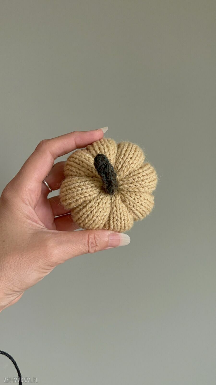 Dynia ozdobna handmade S w kolorze żółtym - 1 szt