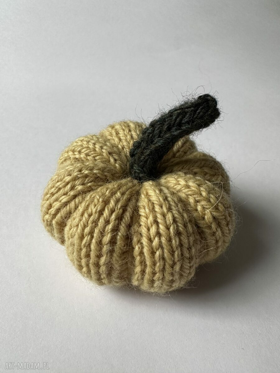 Dynia ozdobna handmade S w kolorze żółtym - 1 szt