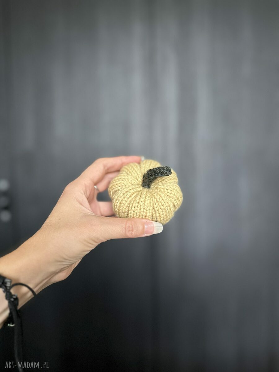 Dynia ozdobna handmade S w kolorze żółtym - 1 szt
