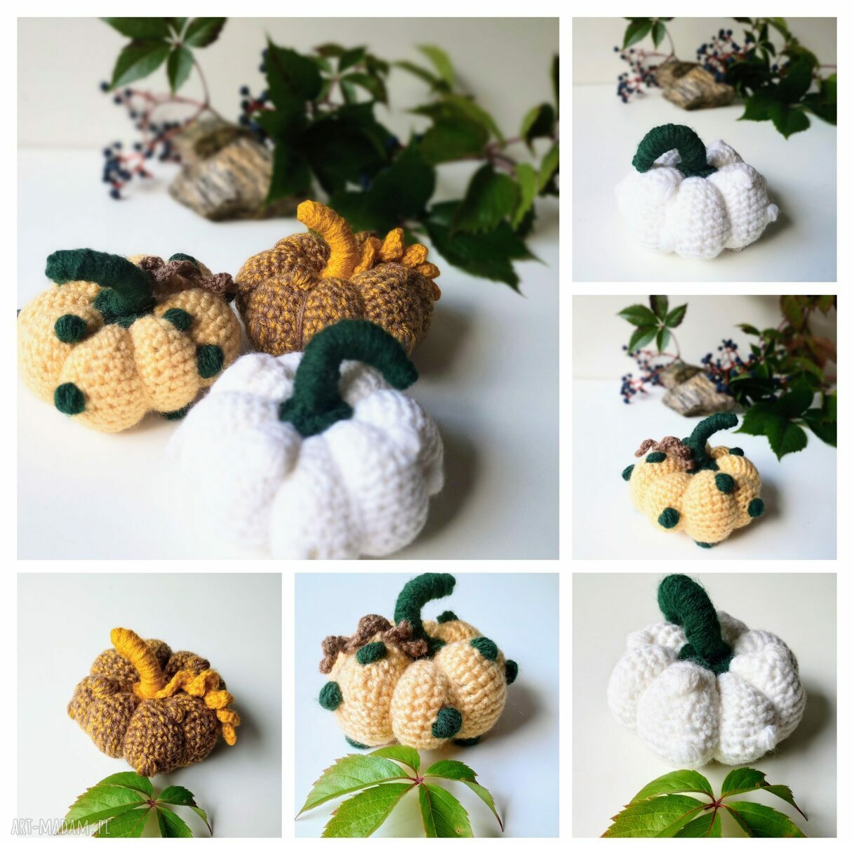 Kolorowa dynia szydełkowa handmade na Halloween i jesień - wybierz swój kolor