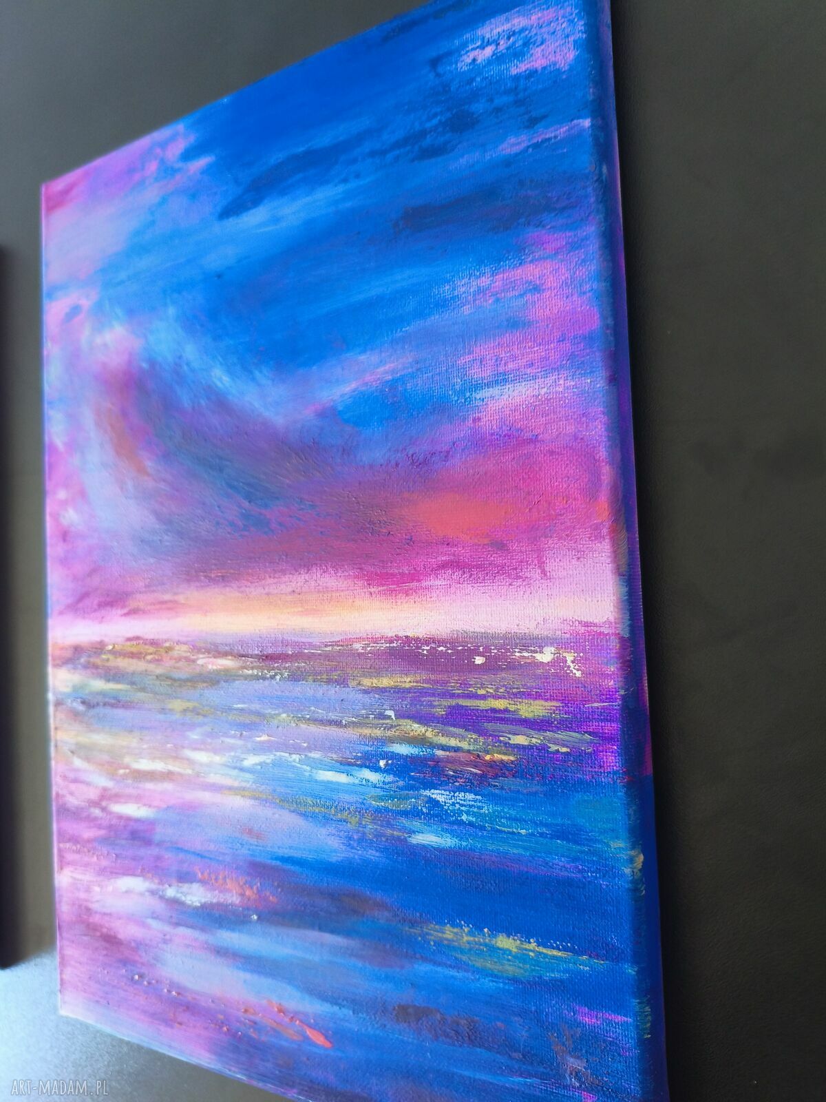 Dyptyk 'Zachód słońca' - zestaw 2 obrazów olejnych 35x50