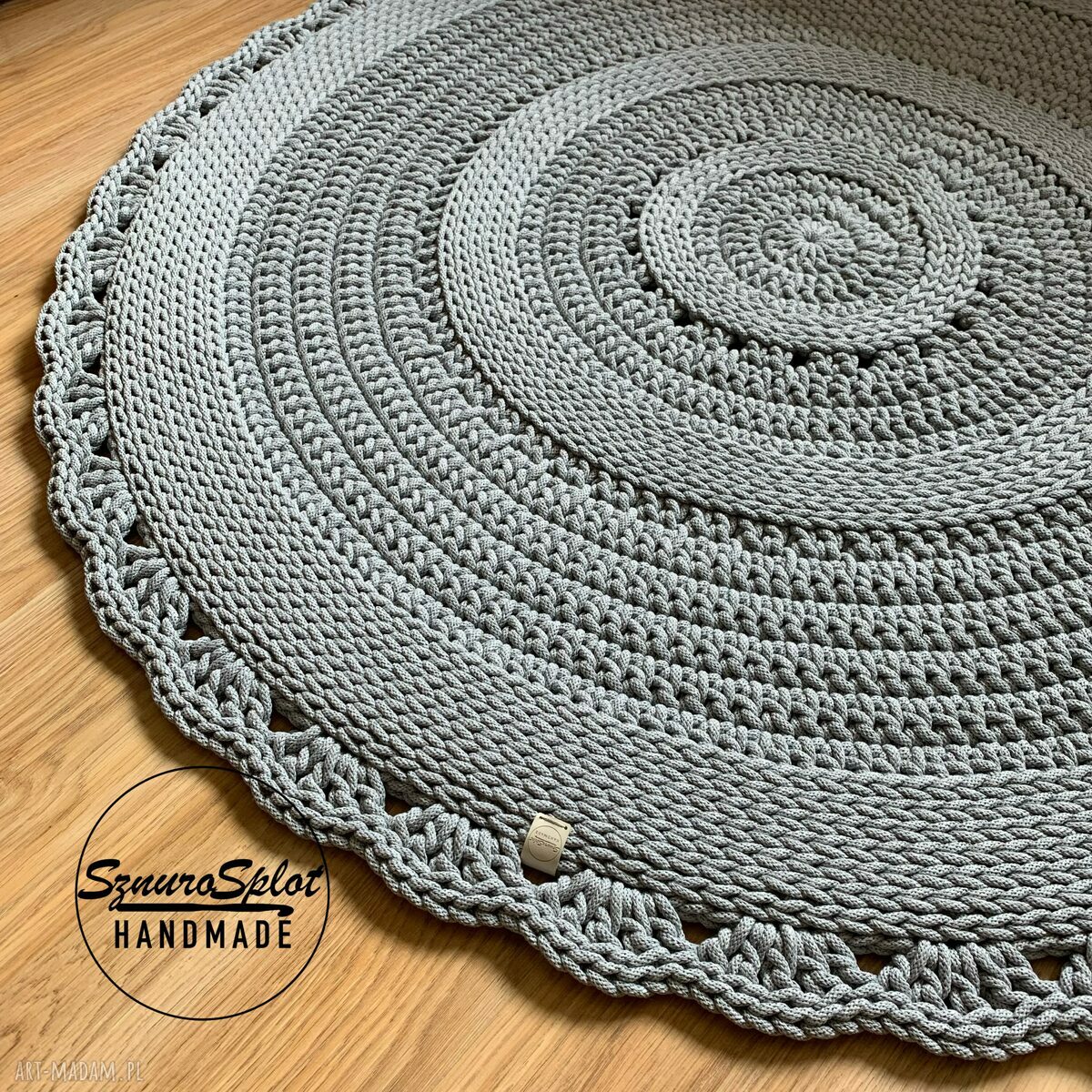 Dywan 120 cm ze sznurka bawełnianego - mandala boho