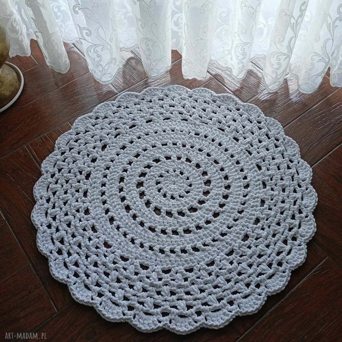 Dywan ażurowy ze sznurka bawełnianego 80 cm