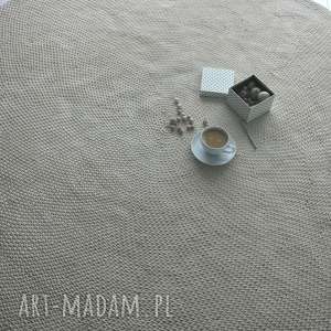 dywan bawełniany średnica 200 cm - beżowe dywany