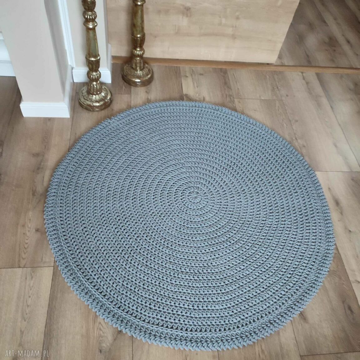 Dywan boho szydełkowy ze sznurka 120 cm