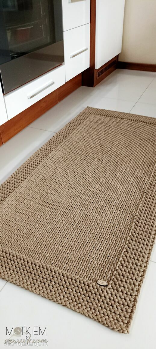 Dywan chodnik Cadre ze sznurka bawełnianego 60x100 cm