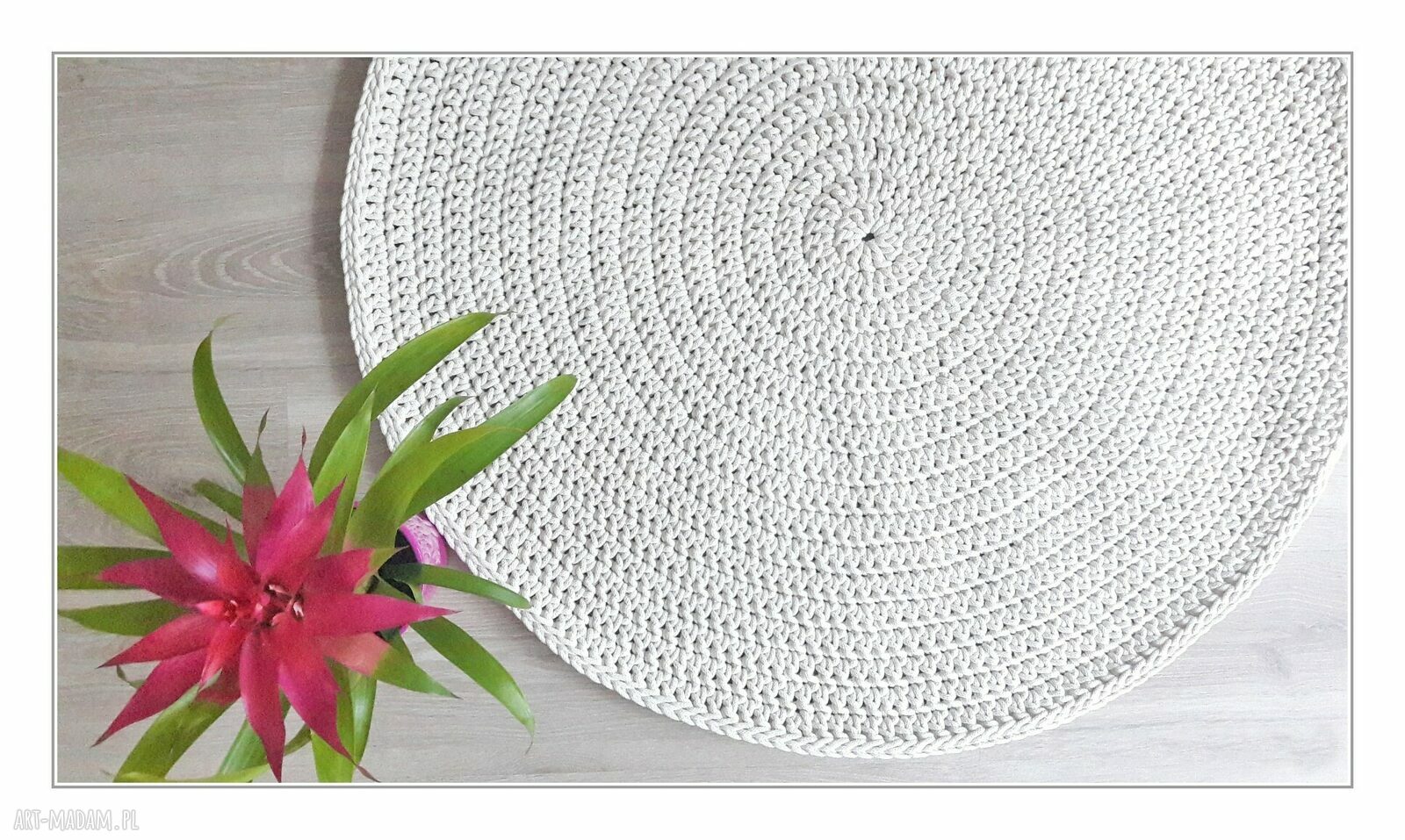 Klasyczny dywan Classic 120 cm z grubego sznurka bawełnianego (ręcznie pleciony)