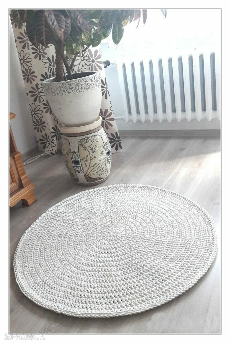 Klasyczny dywan Classic 120 cm z grubego sznurka bawełnianego (ręcznie pleciony)