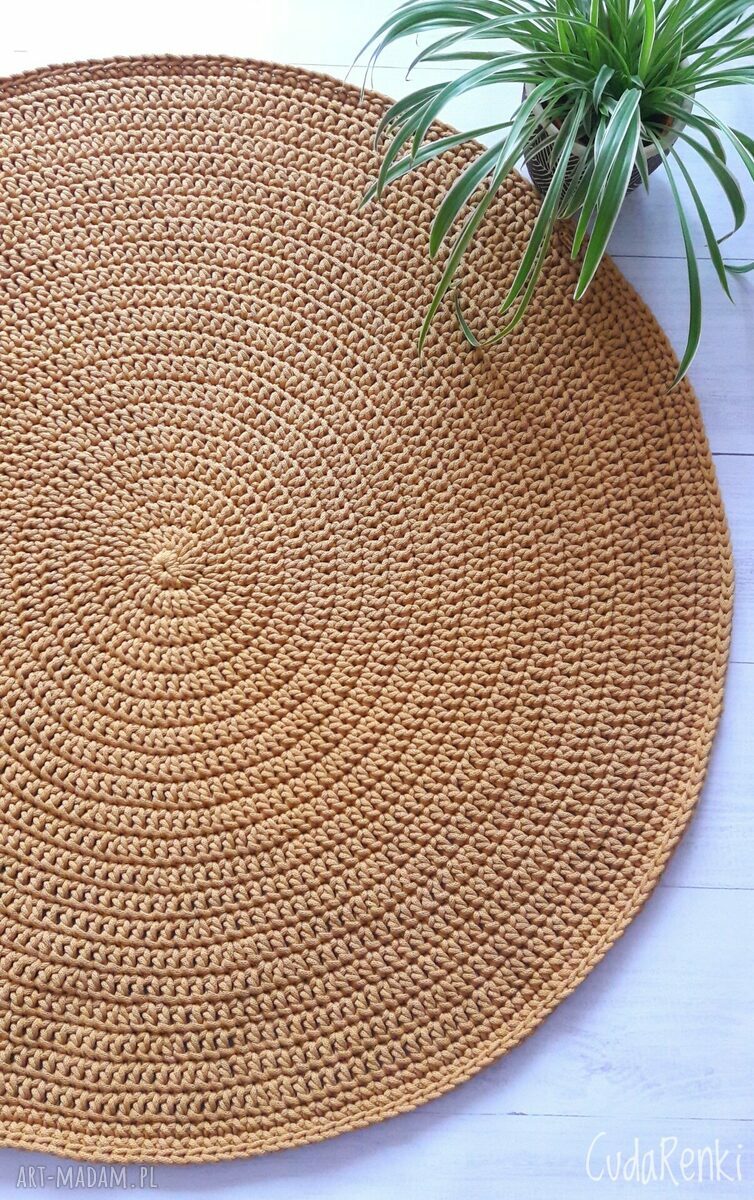 Klasyczny dywan Classic 120 cm z grubego sznurka bawełnianego (ręcznie pleciony)