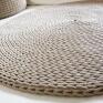 gruby okrągły dywan dywany bardzo pleciony jumbo