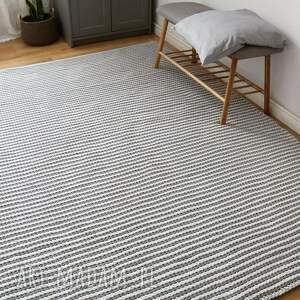 duży pleciony dwustronny dywan 160x230 cm - szare dywany, duży dywan