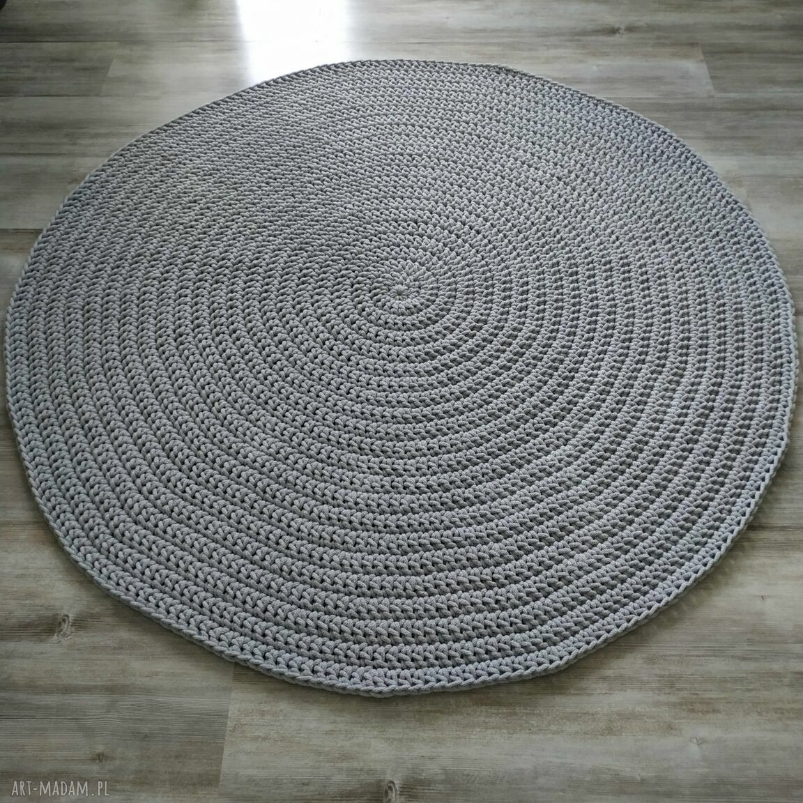 Dywan na szydełku z bawełnianego sznurka - 90 cm