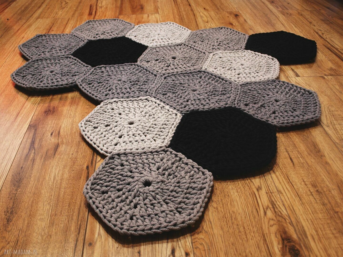 Dywan hexagony sznurek heksagon plaster miodu sznurka