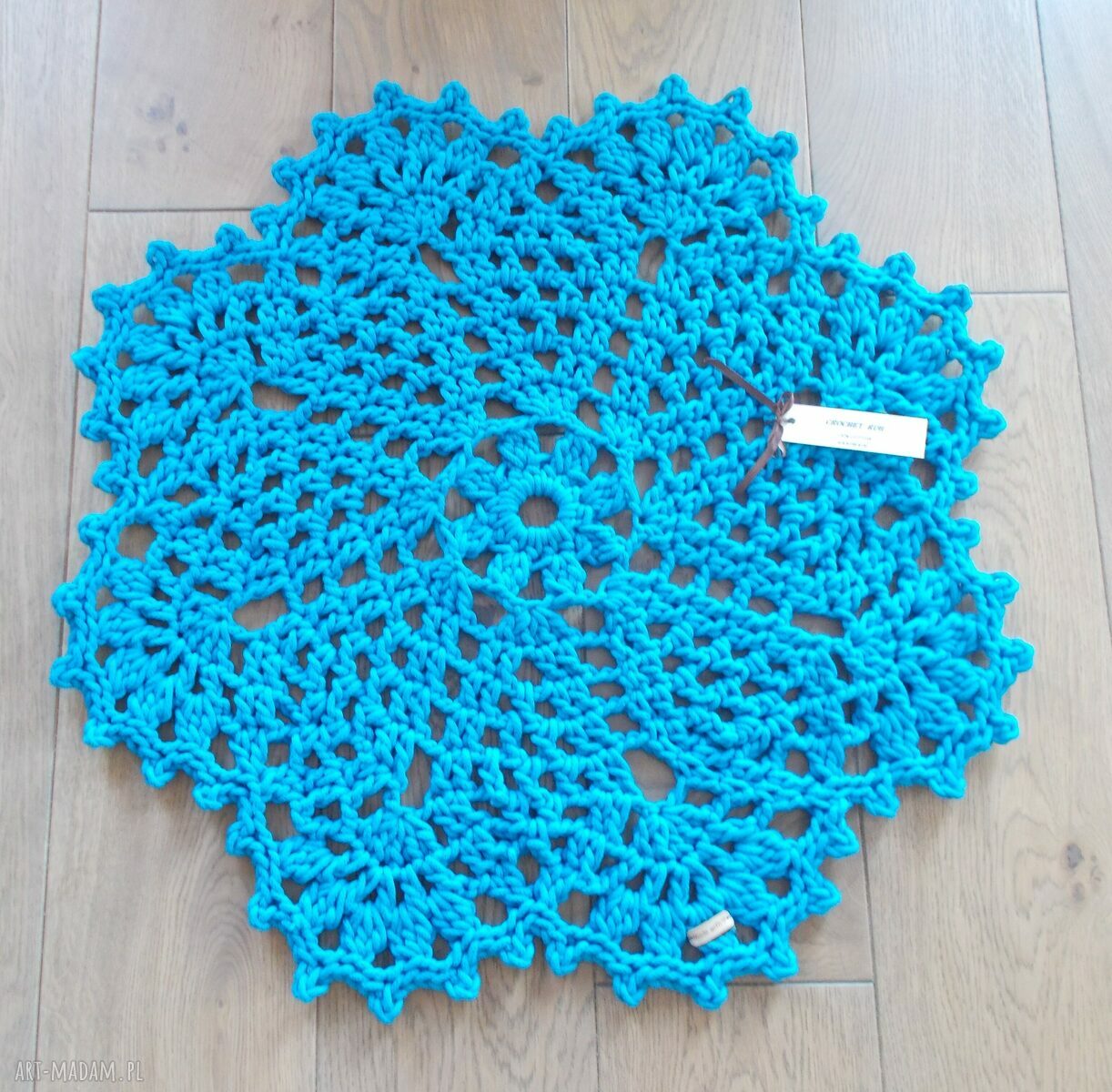 Dywan Marlena - okrągły dywan ze sznurka bawełnianego 80 cm (dwustronny)