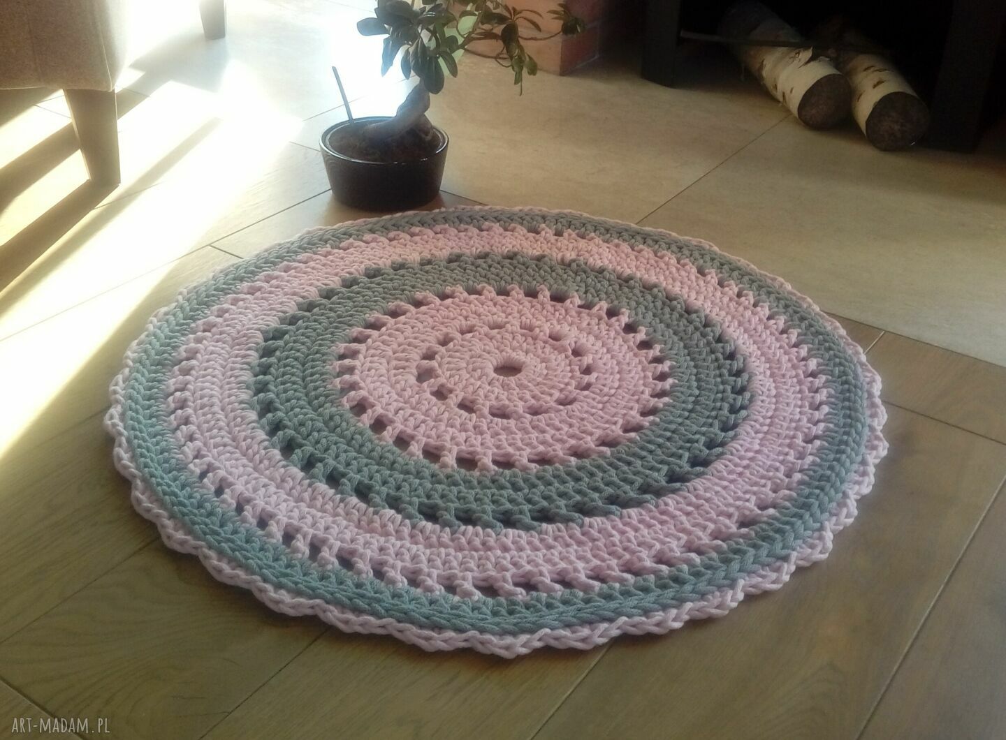Dywan Maya 80 cm okrągły ze sznurka bawełnianego