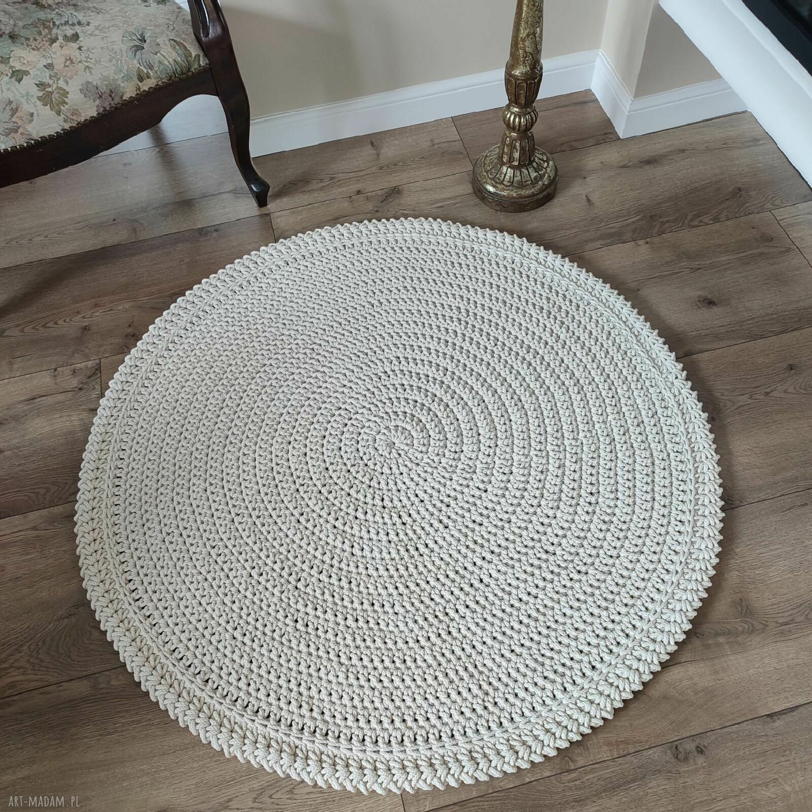 Dywan okrągły ze sznurka bawełnianego 100 cm