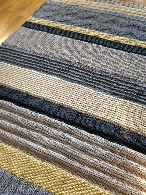 Dywan patchwork big 160x220 cm - sznurkowy vintage w szarościach i beżach