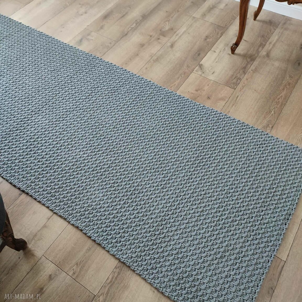 Dywan prostokątny szydełkowy 90x270 cm z sznurka bawełnianego