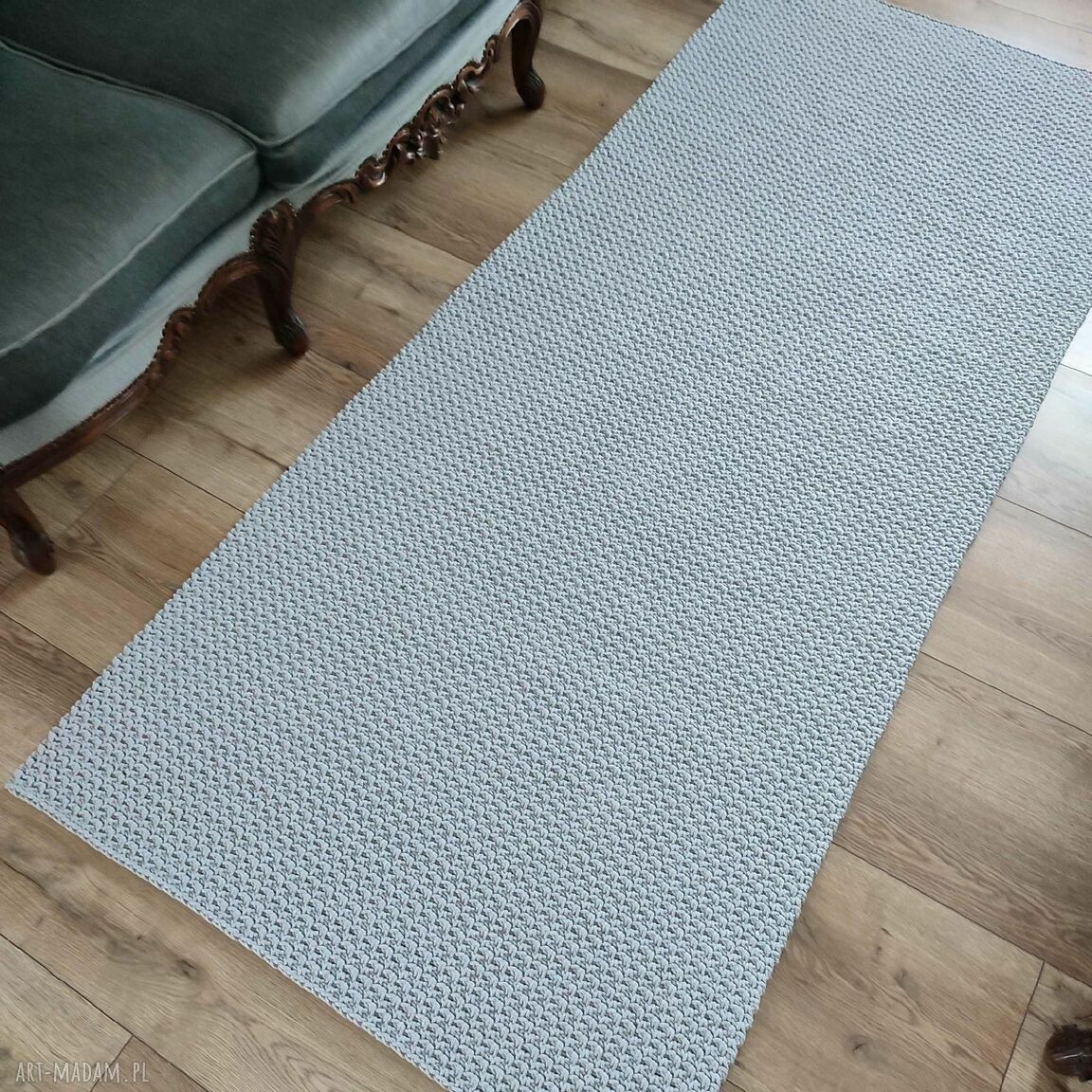 Dywan prostokątny ze sznurka bawełnianego 3 mm, 85x200 cm - Misz Masz Dorota