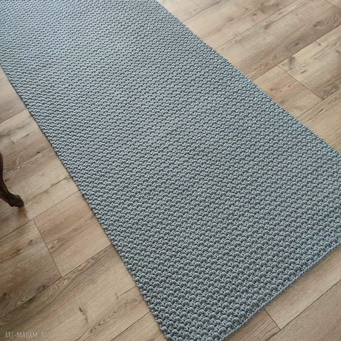 Dywan prostokątny szydełkowy 90x270 cm z sznurka bawełnianego