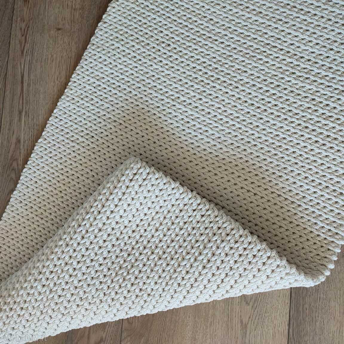 Ręcznie szydełkowany dywan ze sznurka 55x100 cm do sypialni i salonu