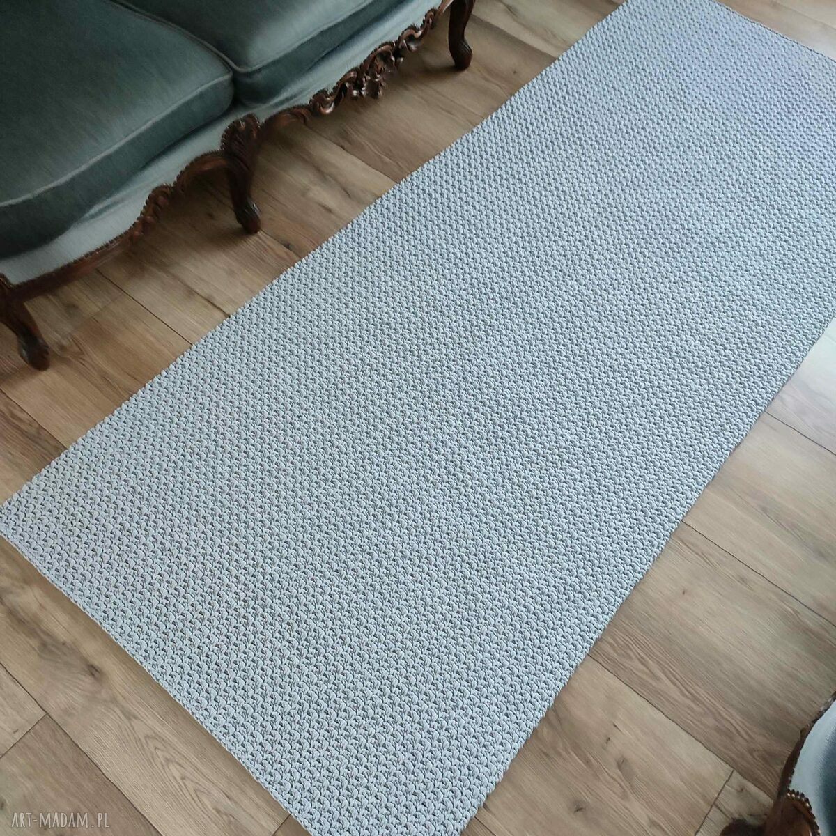 Dywan prostokątny ze sznurka bawełnianego 3 mm, 85x200 cm - Misz Masz Dorota