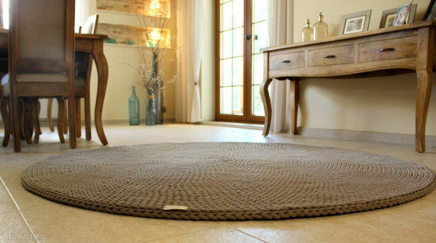 Okrągły dywan Round Braid 200 cm - handmade ze sznurka 9 mm