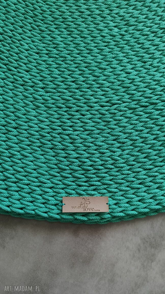 Dywan okrągły ROUND BRAID 140 cm, ręcznie szydełkowany ze sznurka bawełnianego 5 mm
