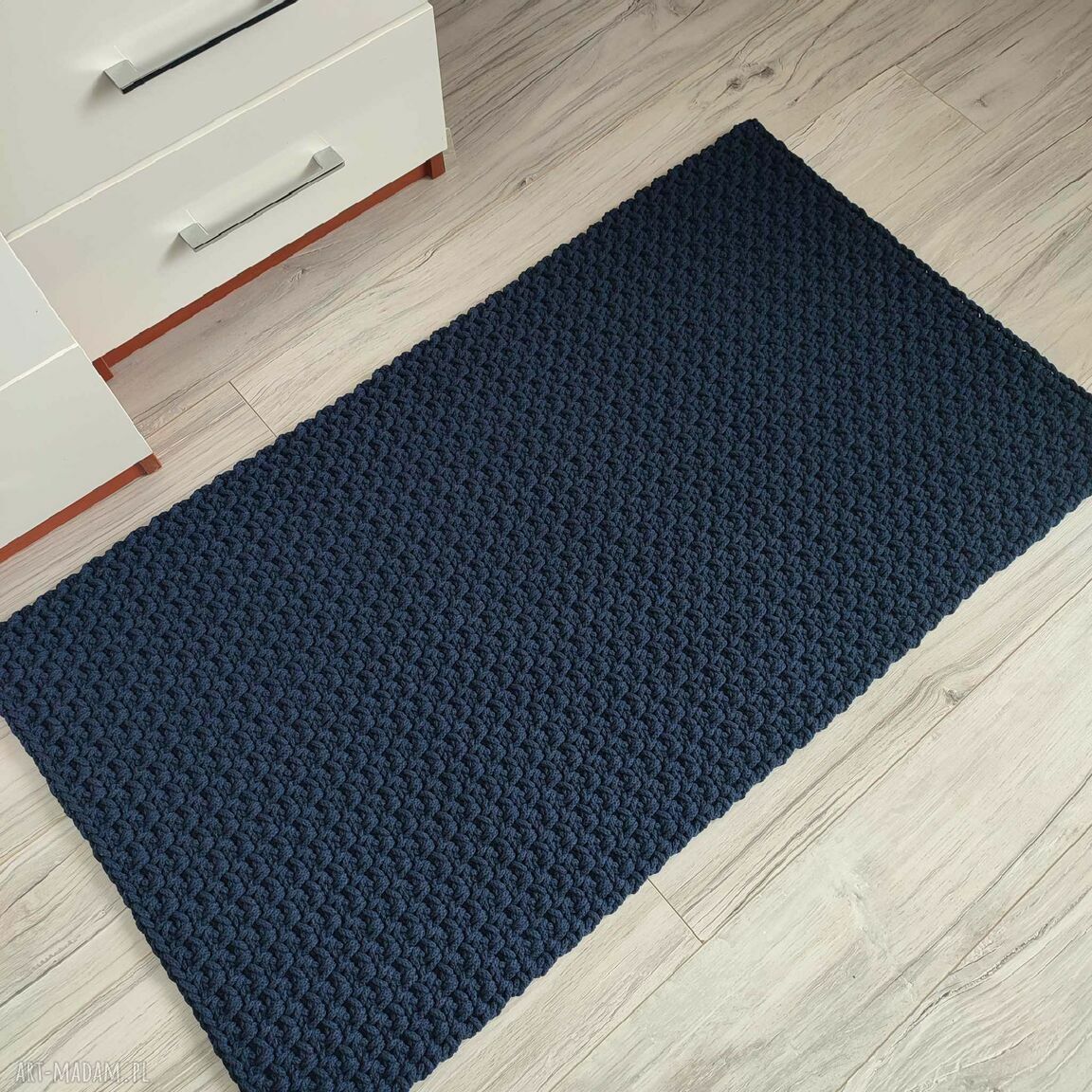 Dywan ze sznurka szydełkowy 60x110 cm - ręczne wykonanie do łazienki i korytarza