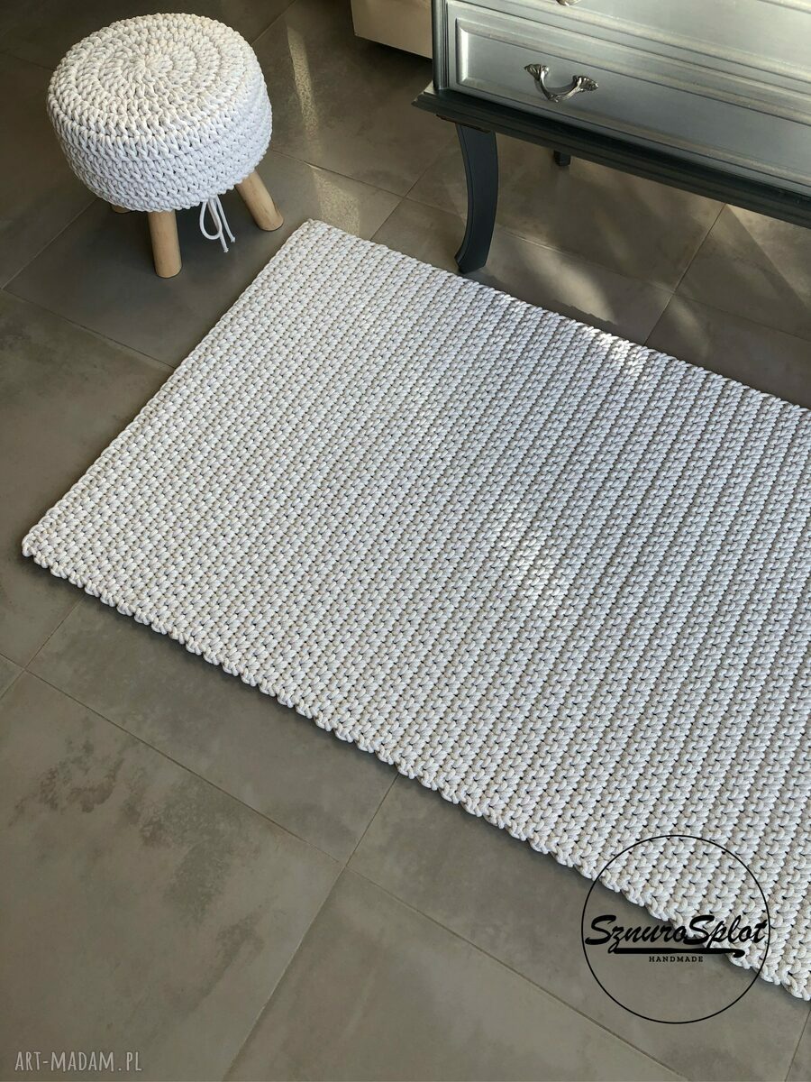 Dywan ze sznurka bawełnianego 75 x 120 cm z multikolorową nicią