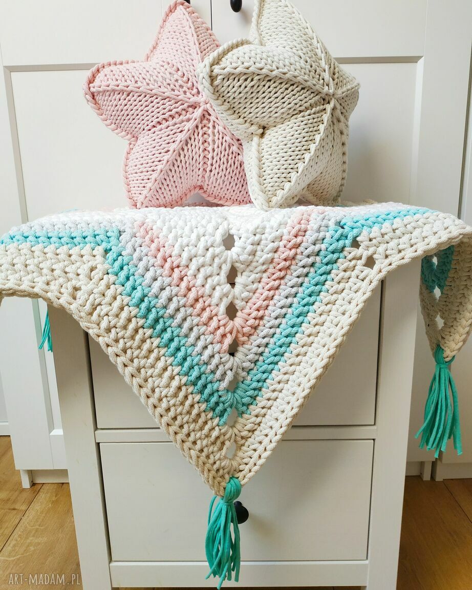 Dywanik Gwiazdka ze Sznurka - ok. 125 cm, bawełniany