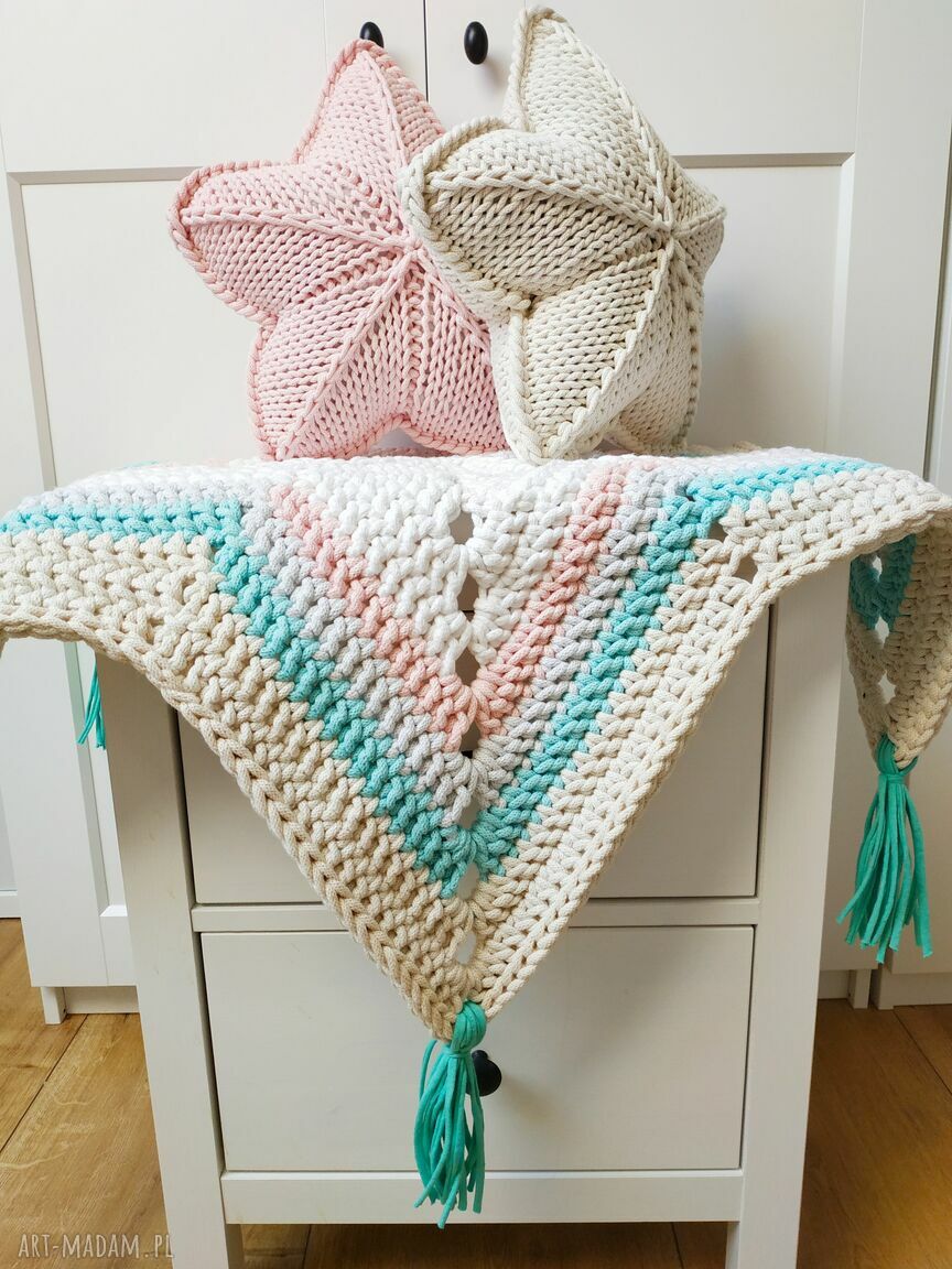 Dywanik Gwiazdka ze Sznurka - ok. 125 cm, bawełniany