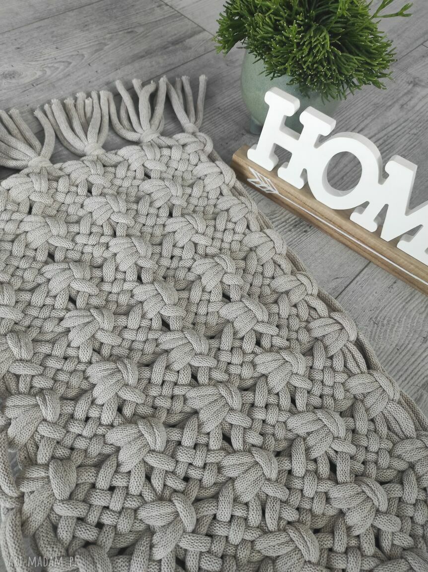 Dywanik makrama cappuccino boho 33 x 75 cm