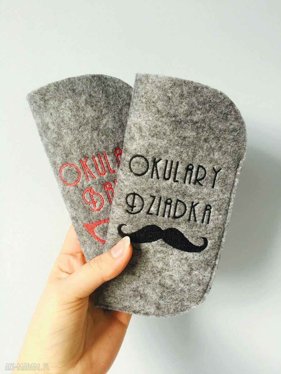 etui na okulary dziadka Ręcznie zrobione