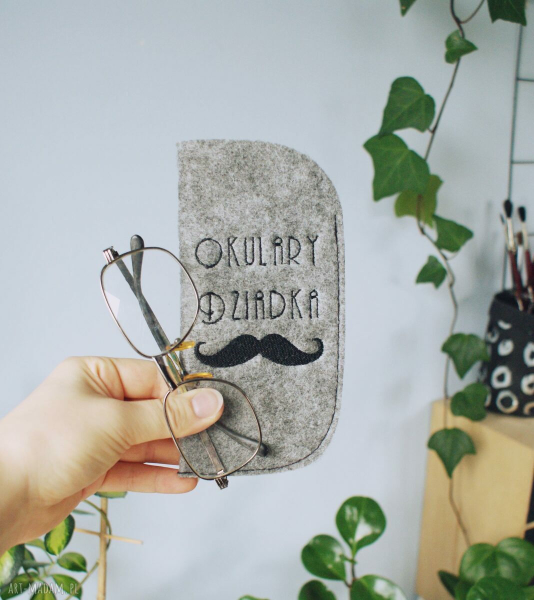 filcowe etui na okulary dzień dziadka Ręcznie robione
