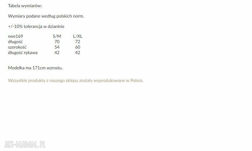 Lekka szara bluza dzianinowa SWE169 MKM z rękawem drop-sleeve