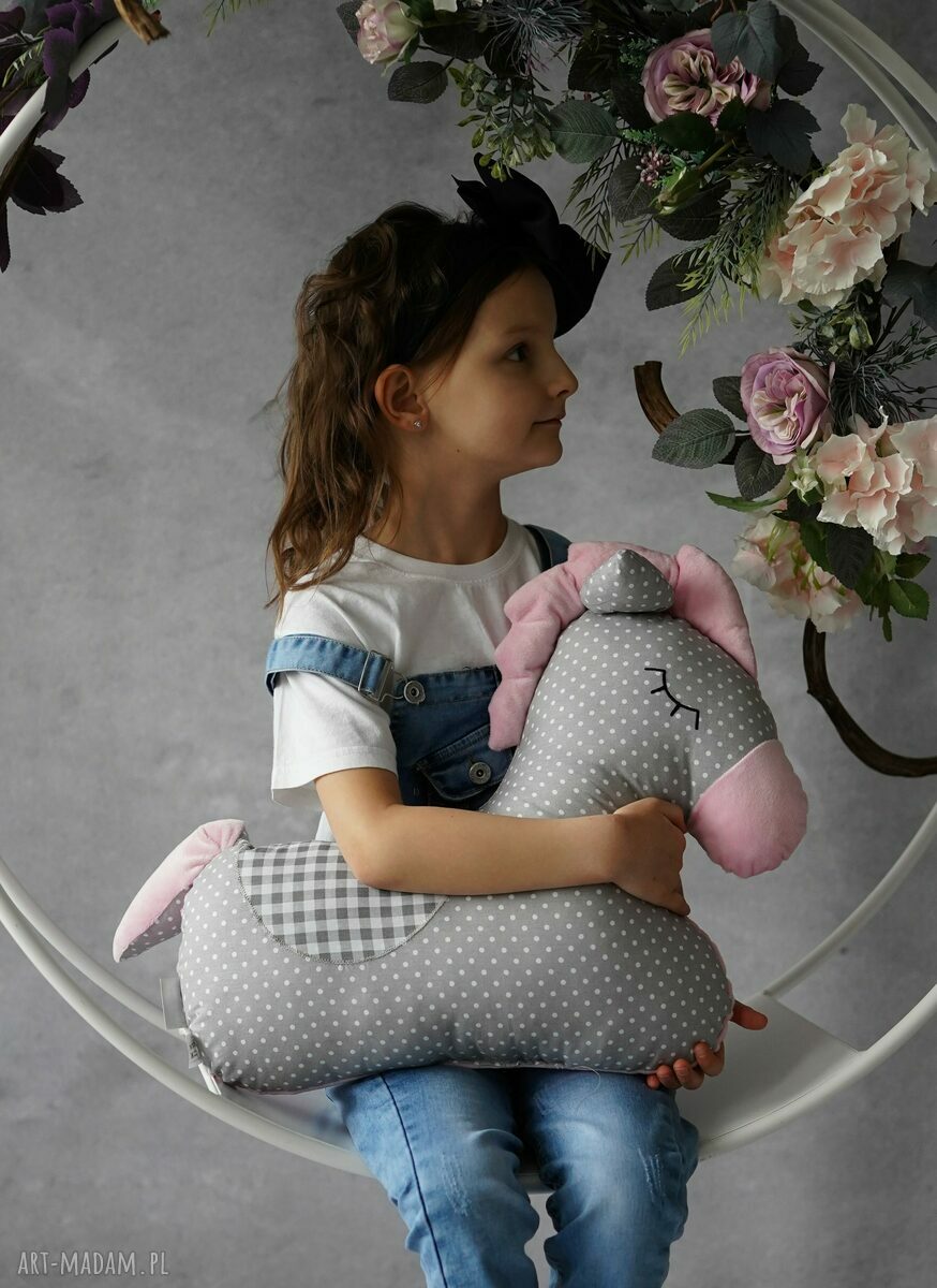 Poduszka dziecięca koń - miękka przytulanka minky handmade