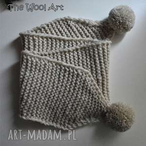 the wool art dziecięcy szalik - beżowe ubranka