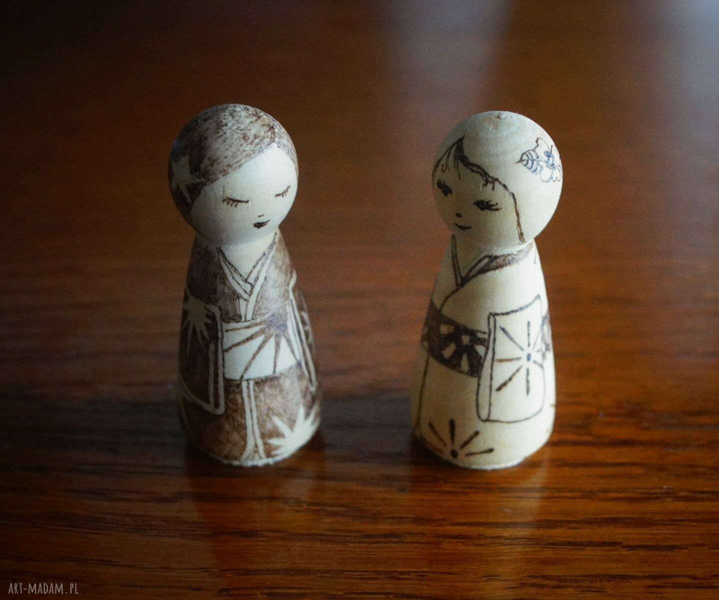 lalki: Dzień i Noc para laleczek nierozłączek Ręcznie robione