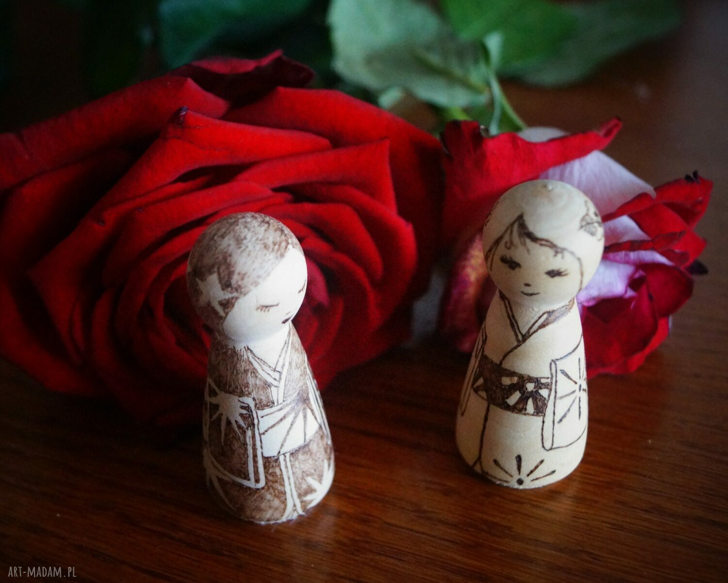 lalki: Dzień i Noc para laleczek nierozłączek Ręcznie robione