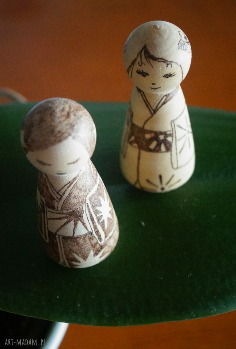 lalki: Dzień i Noc para laleczek nierozłączek Ręcznie robione