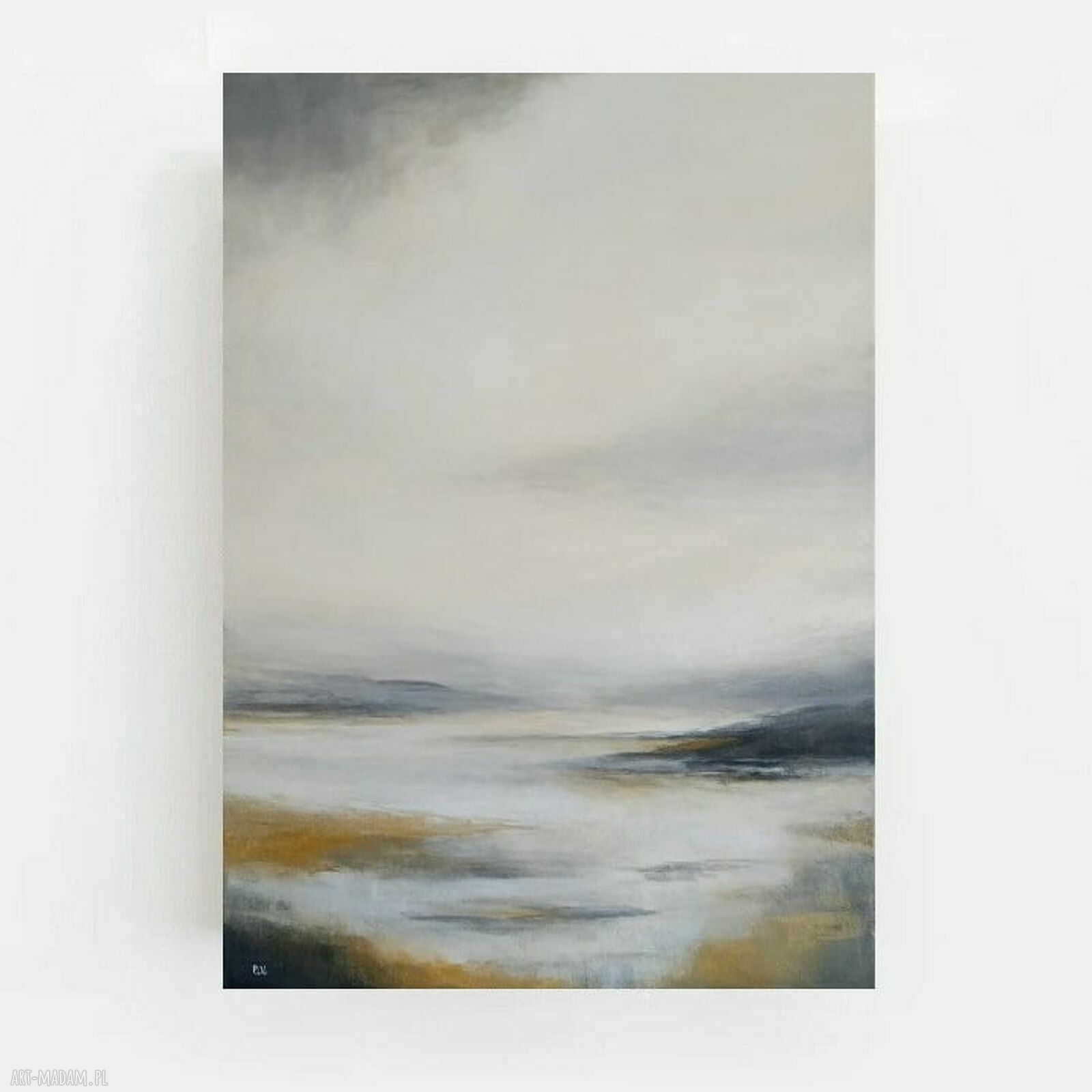 Dzień nad morzem - ręcznie malowany obraz akrylowy 70x50 cm