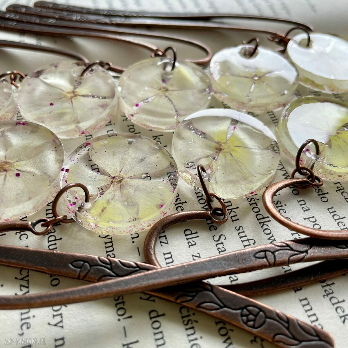 Zakładka z prawdziwym kwiatem FLOKS HandMade
