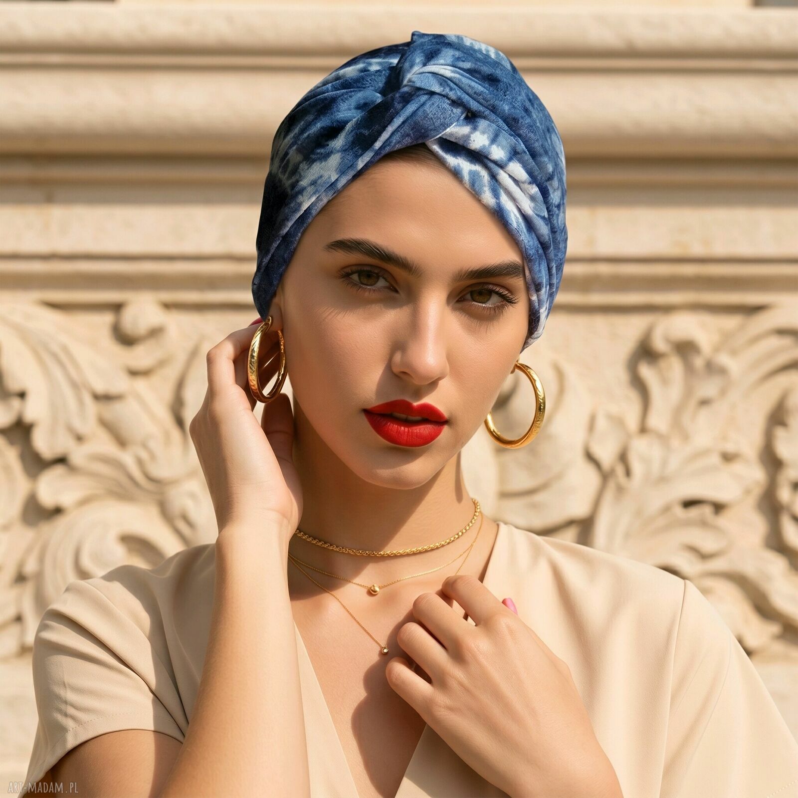 Turban Dzień Nowy - rozmiar uniwersalny, miękki i wygodny na co dzień