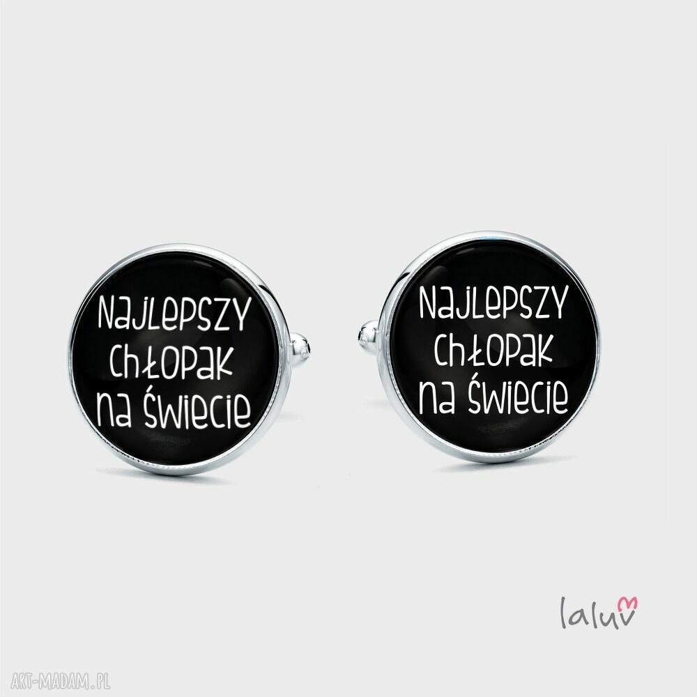 Spinki do mankietów „Najlepszy Chłopak” - handmade