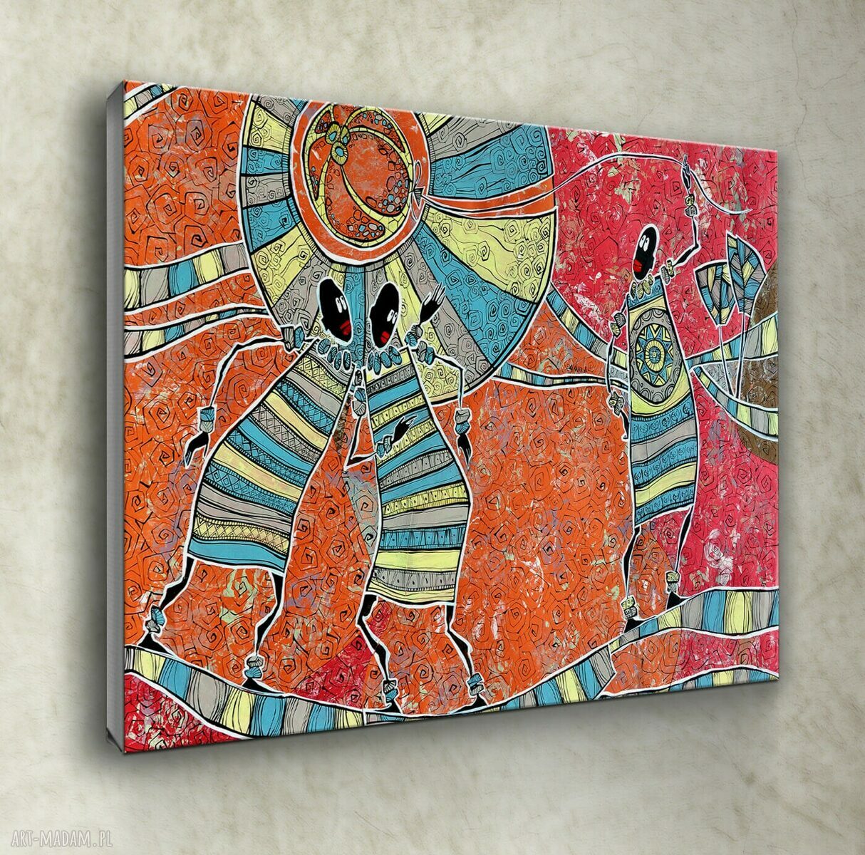 Dzień wielkich plotek - obraz giclee na płótnie Canvas (Anioł Afryka)